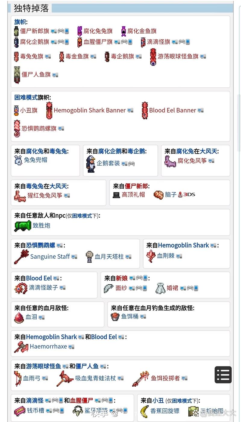 泰拉瑞亚1.3,日食新增的怪会掉什么?比如说什么人造人啊,机械狗啊什么的...