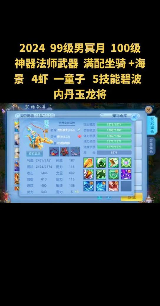 神武手游龙宫配合什么宠物好一些